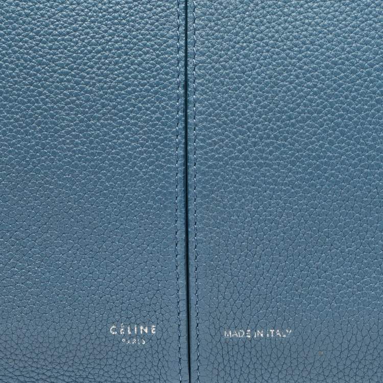 مملوكة مسبقًا Celine Blue Leather Small Tri-Fold Tote