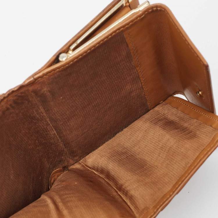 Pre Owned Celine Macadam Coated Canvas and Leather Triomphe Kisslock Wallet