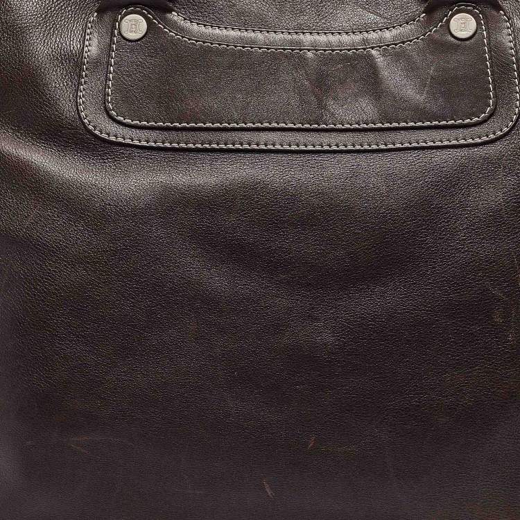 Pre Owned Celine Dark Brown Leather Boogie Tote