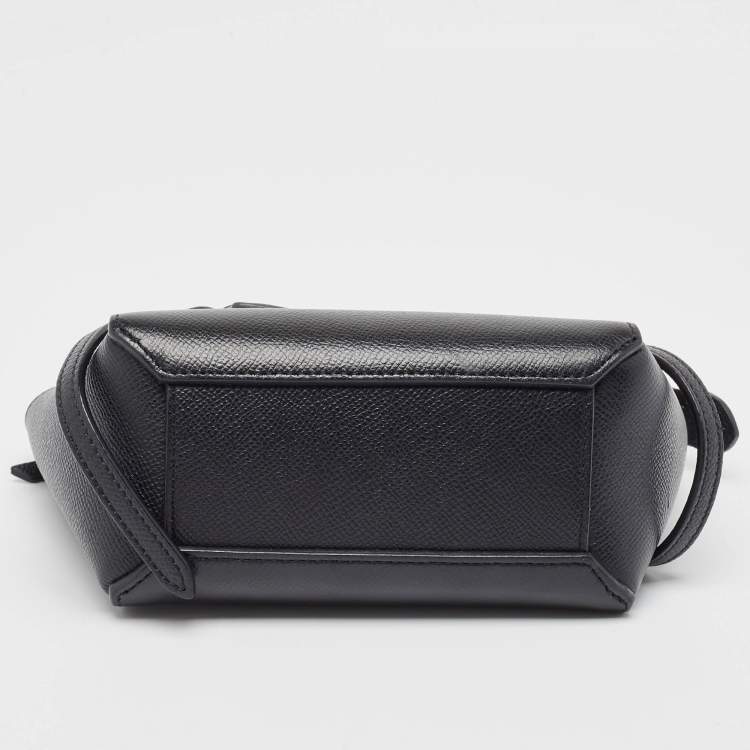 Pre Owned Celine Black Leather Pico Belt Top Handle Bag
