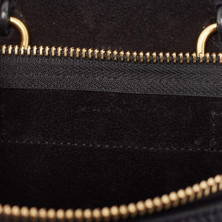Pre Owned Celine Black Leather Pico Belt Top Handle Bag