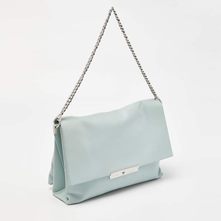 Pre Owned Celine Blue Leather Blade Shoulder Bag