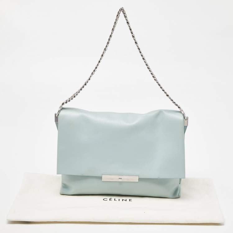 Pre Owned Celine Blue Leather Blade Shoulder Bag
