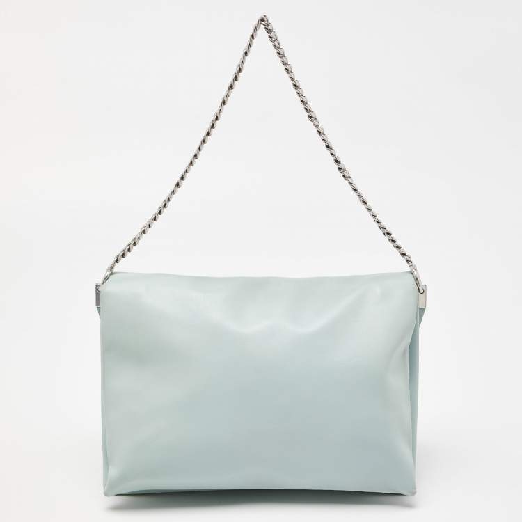 Pre Owned Celine Blue Leather Blade Shoulder Bag