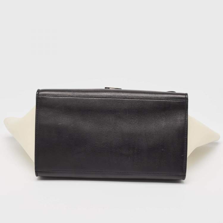 Pre Owned Celine Tricolor Leather Medium Trapeze Bag