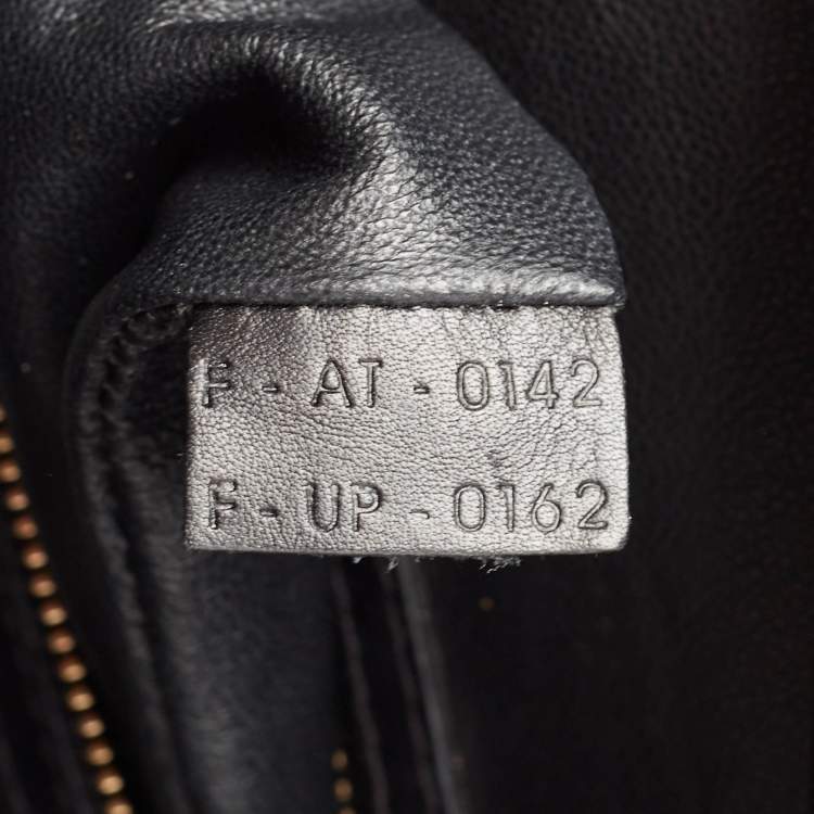 Pre Owned Celine Black/Green Python and Leather/Suede Mini Luggage Tote