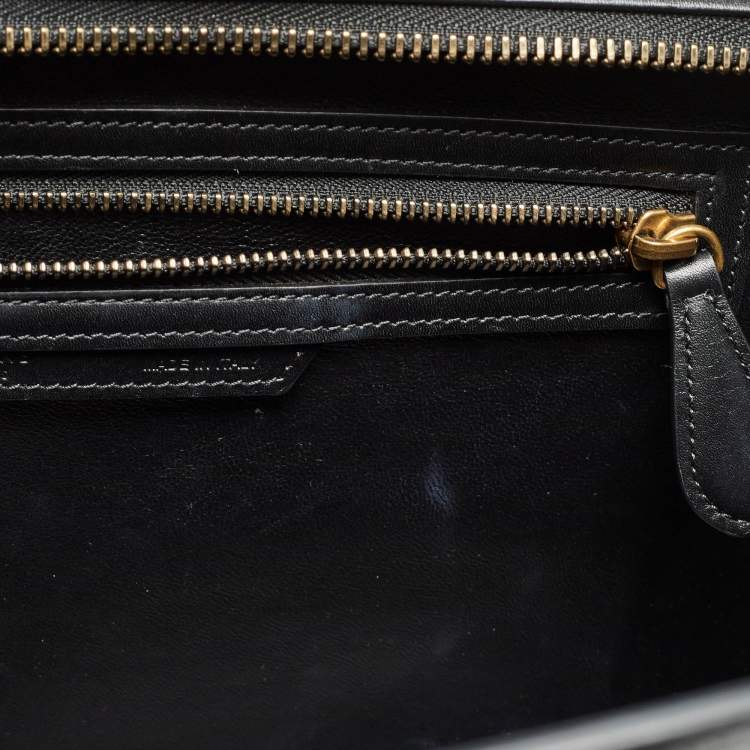 Pre Owned Celine Tricolor Leather Mini Luggage Tote