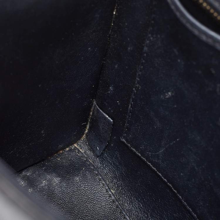 Pre Owned Celine Black Leather Nano Luggage Tote