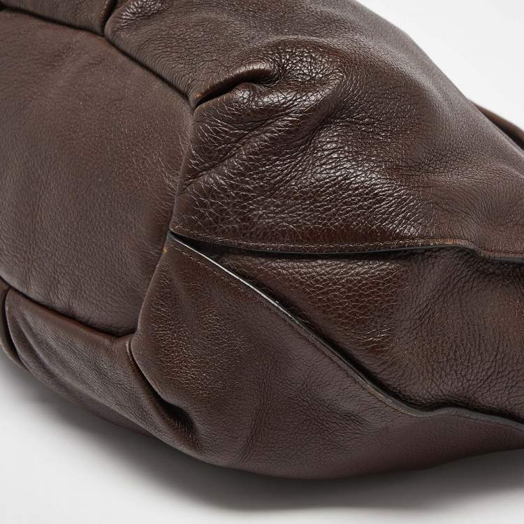 Pre Owned Celine Dark Brown Leather Bittersweet Hobo