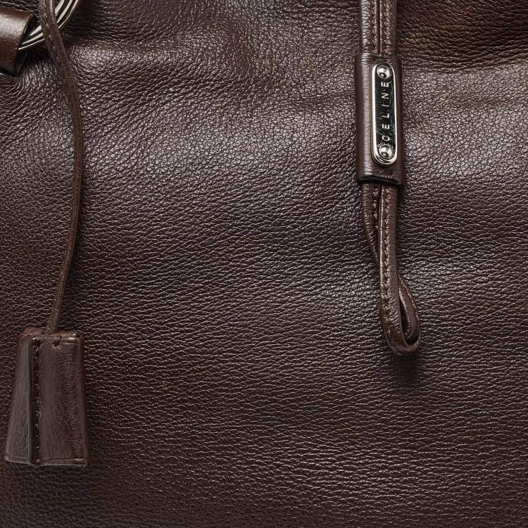 Pre Owned Celine Dark Brown Leather Bittersweet Hobo