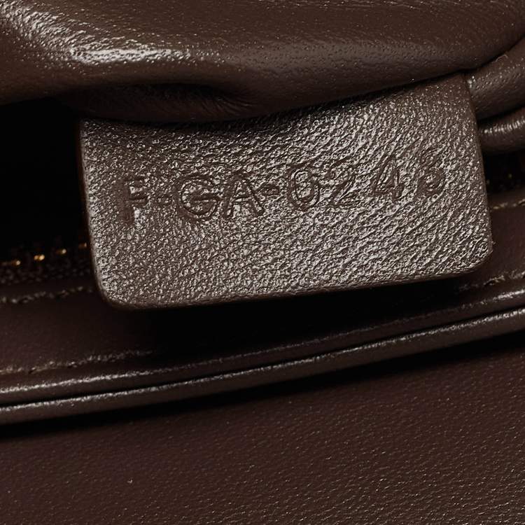 Pre Owned Celine Natural Lizard Teen Triomphe Shoulder Bag