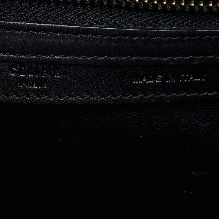 Pre Owned Celine Tri Color Leather Micro Luggage Tote