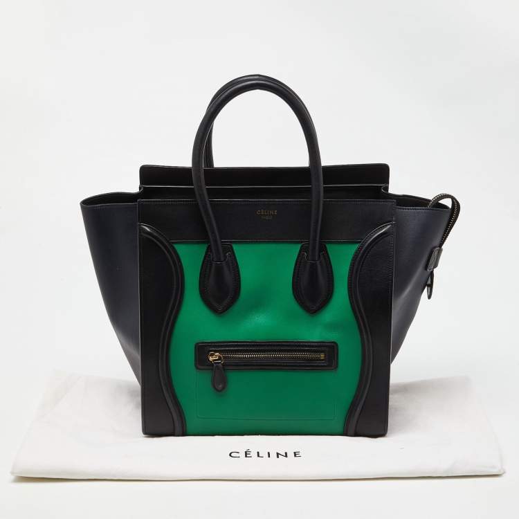 Pre Owned Celine Tricolor Leather Mini Luggage Tote