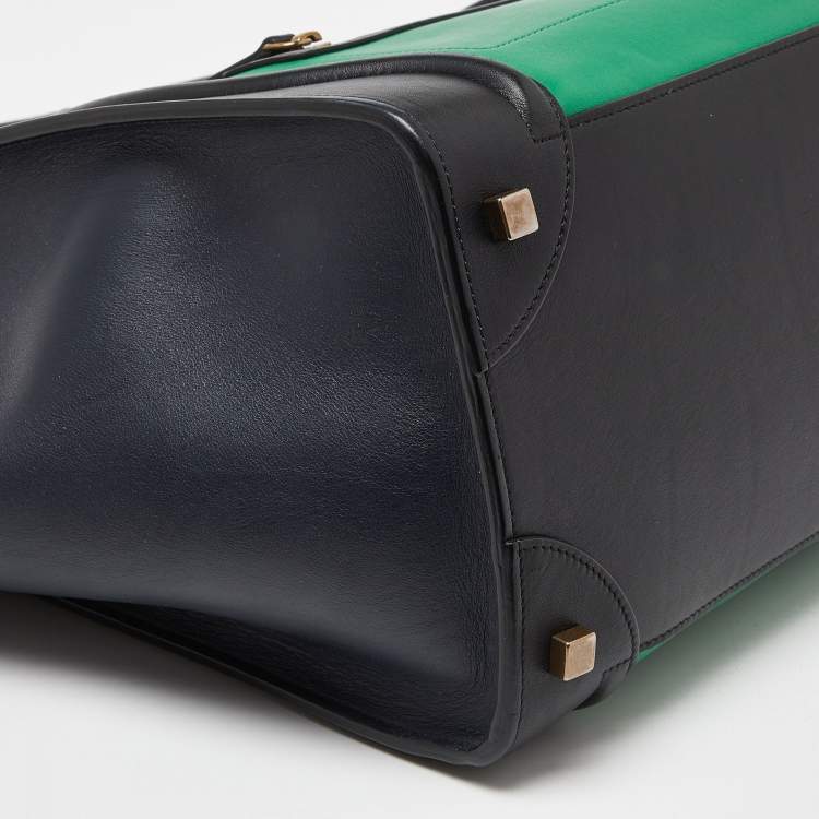 Pre Owned Celine Tricolor Leather Mini Luggage Tote