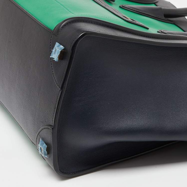 Pre Owned Celine Tricolor Leather Mini Luggage Tote