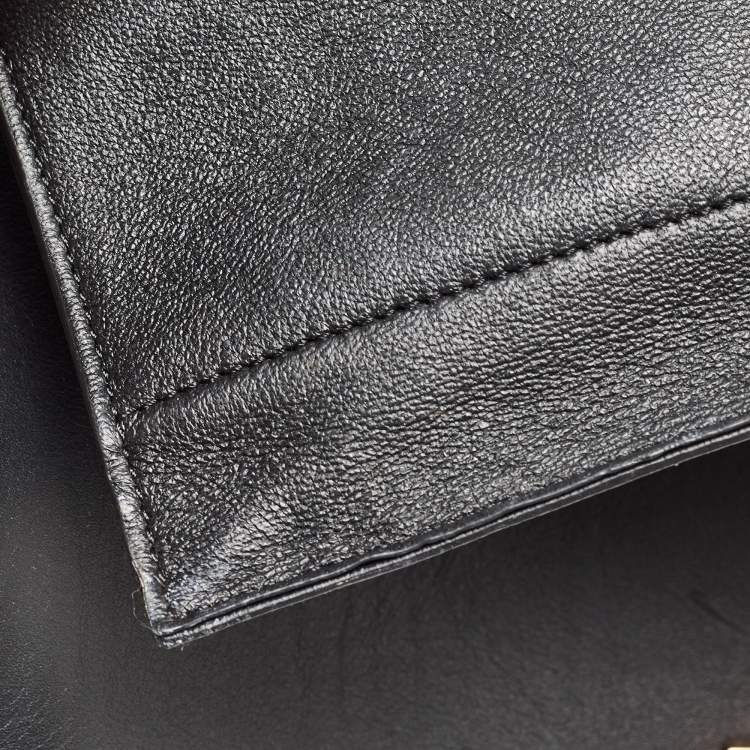 Pre Owned Celine Tricolor Leather and Suede Medium Trapeze Bag