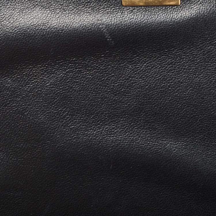 Pre Owned Celine Tricolor Leather and Suede Medium Trapeze Bag
