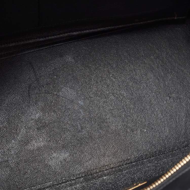 Pre Owned Celine Tricolor Leather and Suede Medium Trapeze Bag