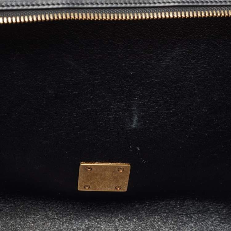Pre Owned Celine Tricolor Leather and Suede Medium Trapeze Bag