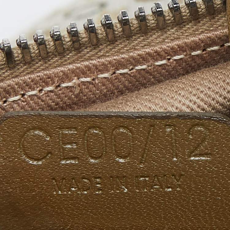 Pre Owned Celine Tri Color Macadam Canvas and Leather Vintage Shoulder Bag