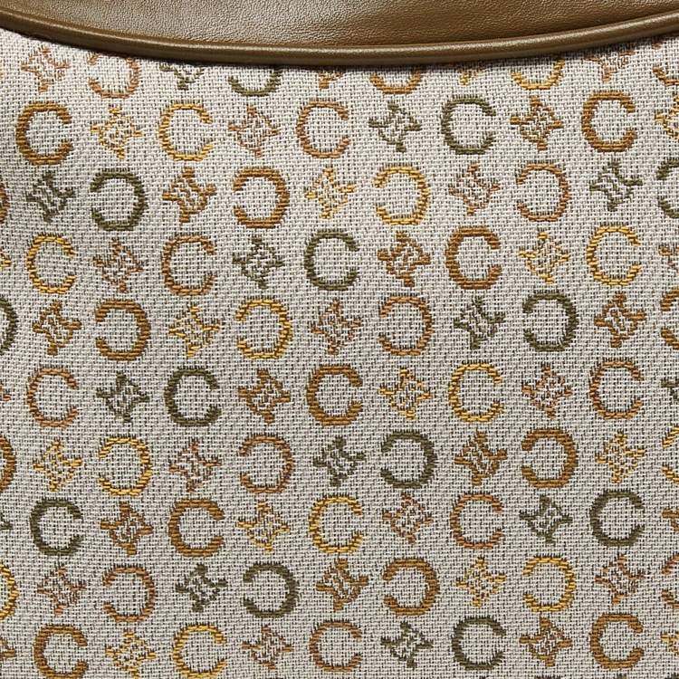 Pre Owned Celine Tri Color Macadam Canvas and Leather Vintage Shoulder Bag