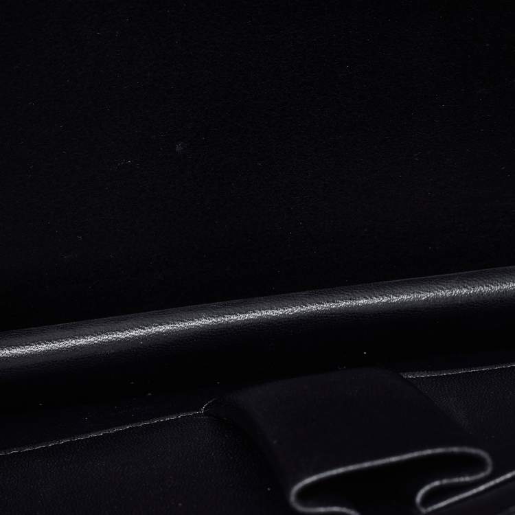 Pre Owned Celine Black Suede and Leather Medium Case Chain Flap Shoulder Bag