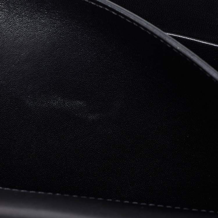 Pre Owned Celine Black Suede and Leather Medium Case Chain Flap Shoulder Bag