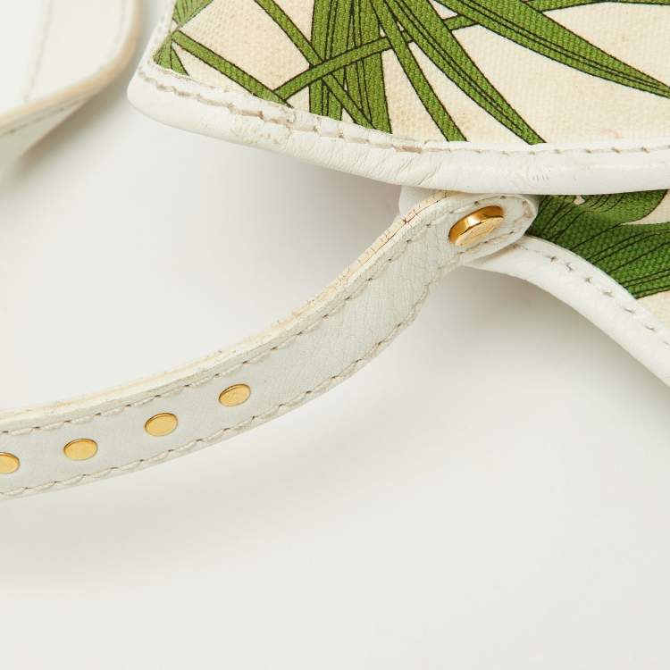 Pre Owned Celine Multicolor Tropical Print Canvas and Leather Shoulder Bag