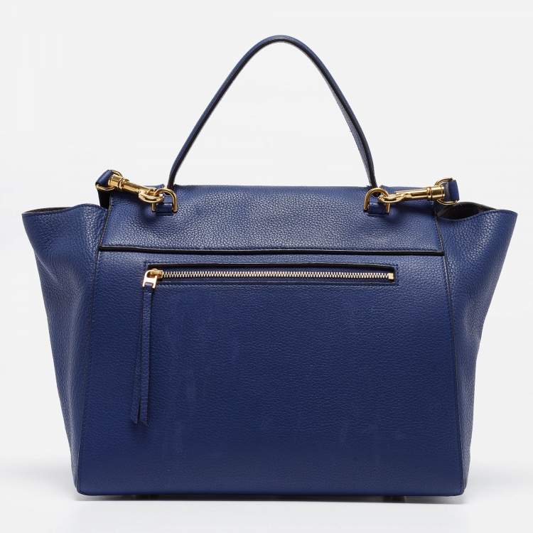 Pre Owned Celine Blue Leather Mini Belt Top Handle Bag