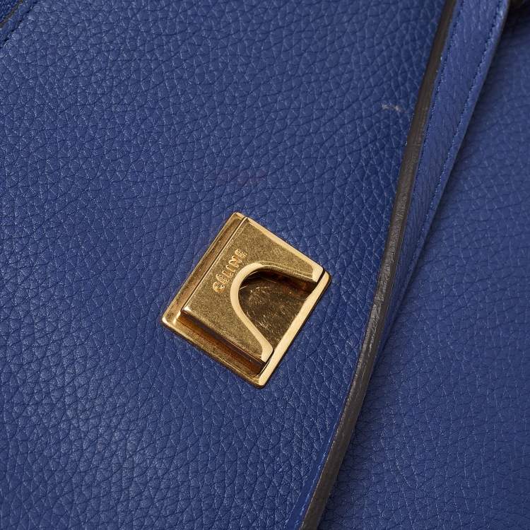 Pre Owned Celine Blue Leather Mini Belt Top Handle Bag