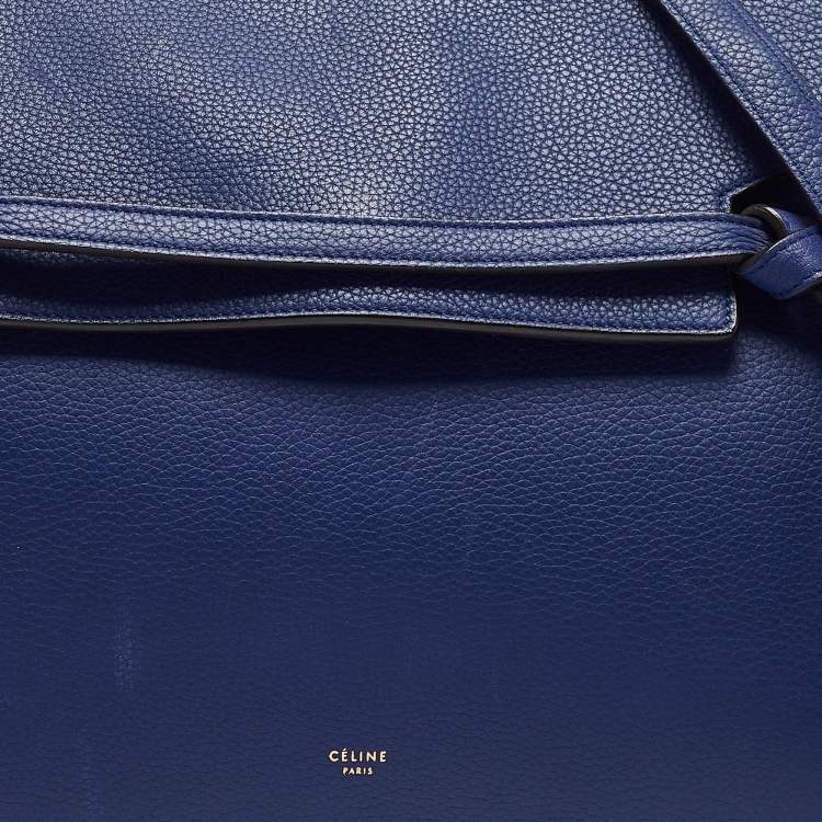 Pre Owned Celine Blue Leather Mini Belt Top Handle Bag