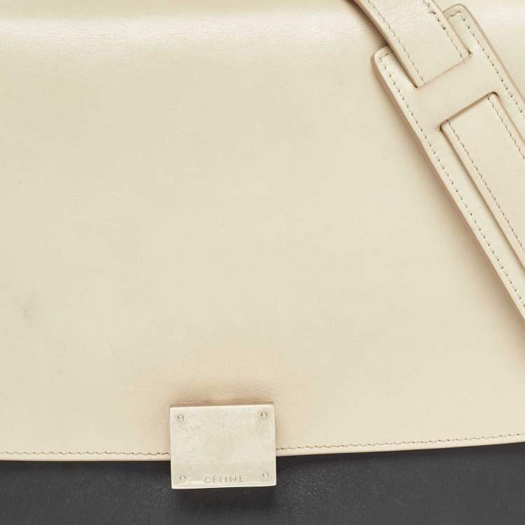 Pre Owned Celine Tricolor Leather Small Trapeze Top Handle Bag