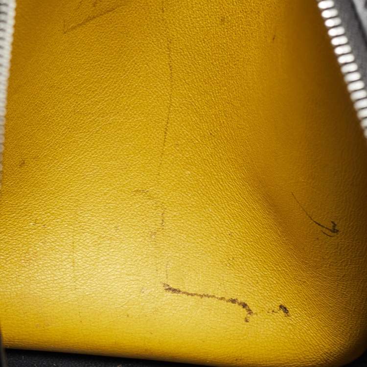 Pre Owned Celine Tricolor Leather Small Trapeze Top Handle Bag