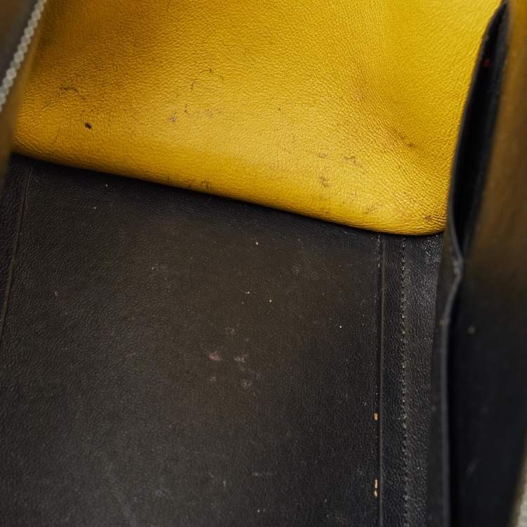 Pre Owned Celine Tricolor Leather Small Trapeze Top Handle Bag