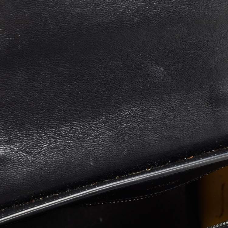 Pre Owned Celine Tricolor Leather Small Trapeze Top Handle Bag