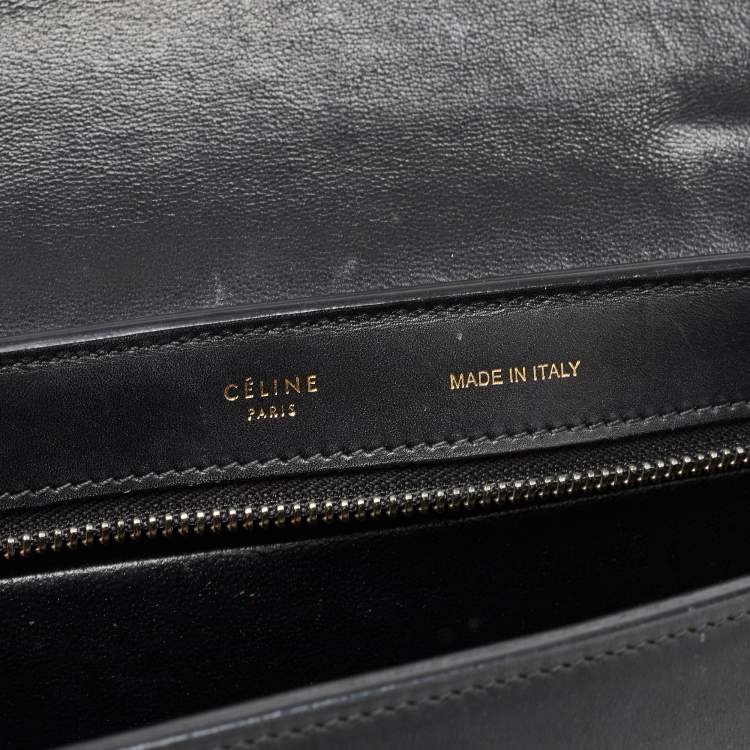 Pre Owned Celine Tricolor Leather Small Trapeze Top Handle Bag
