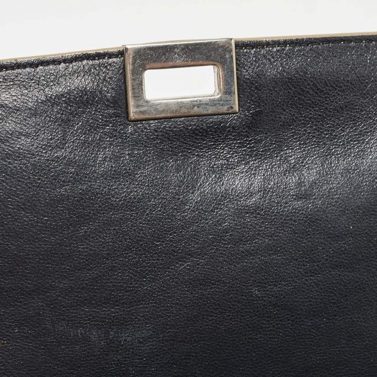 Pre Owned Celine Tricolor Leather Small Trapeze Top Handle Bag