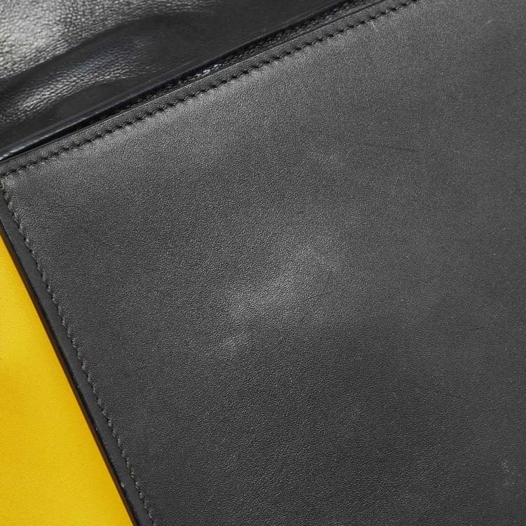 Pre Owned Celine Tricolor Leather Small Trapeze Top Handle Bag