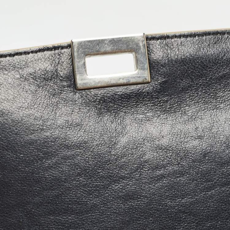 Pre Owned Celine Tricolor Leather Small Trapeze Top Handle Bag