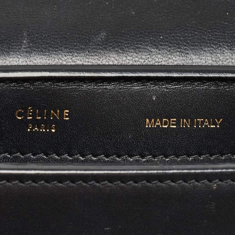 Pre Owned Celine Tricolor Leather Small Trapeze Top Handle Bag