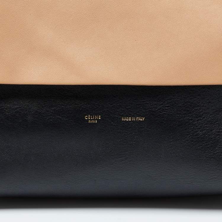 Pre Owned Celine Tri Color Leather All Soft Top Handle Bag