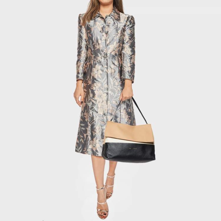 Pre Owned Celine Tri Color Leather All Soft Top Handle Bag