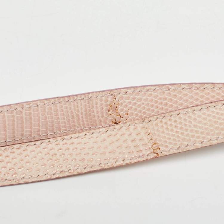 مملوكة مسبقًا Celine Pink Lizard Medium Classic Box Shoulder Bag