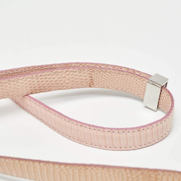 مملوكة مسبقًا Celine Pink Lizard Medium Classic Box Shoulder Bag