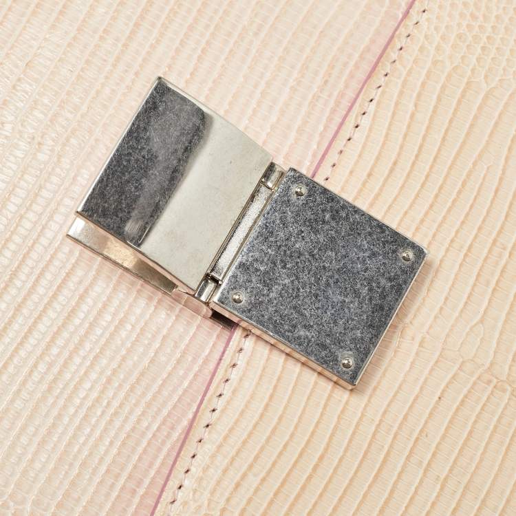 مملوكة مسبقًا Celine Pink Lizard Medium Classic Box Shoulder Bag