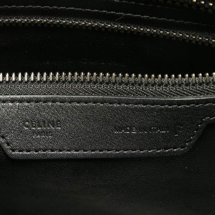 Pre Owned Celine Tricolor Leather Micro Luggage Tote