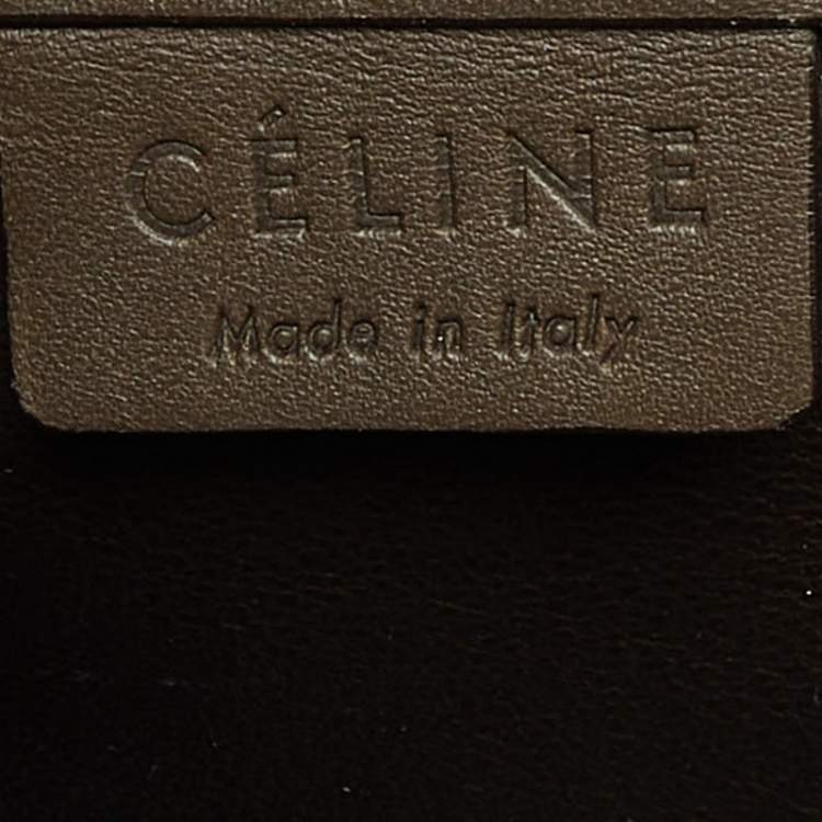Pre Owned Celine Tri Color Python and Leather Nano Luggage Tote