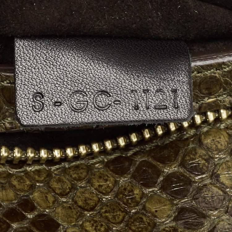 Pre Owned Celine Tricolor Python and Leather Medium Trapeze Top Handle Bag