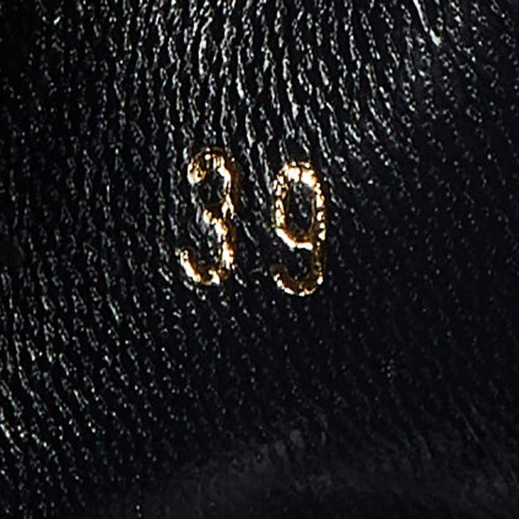 Pre Owned Celine Navy Blue Leather Platform Derby Sneakers Size 39