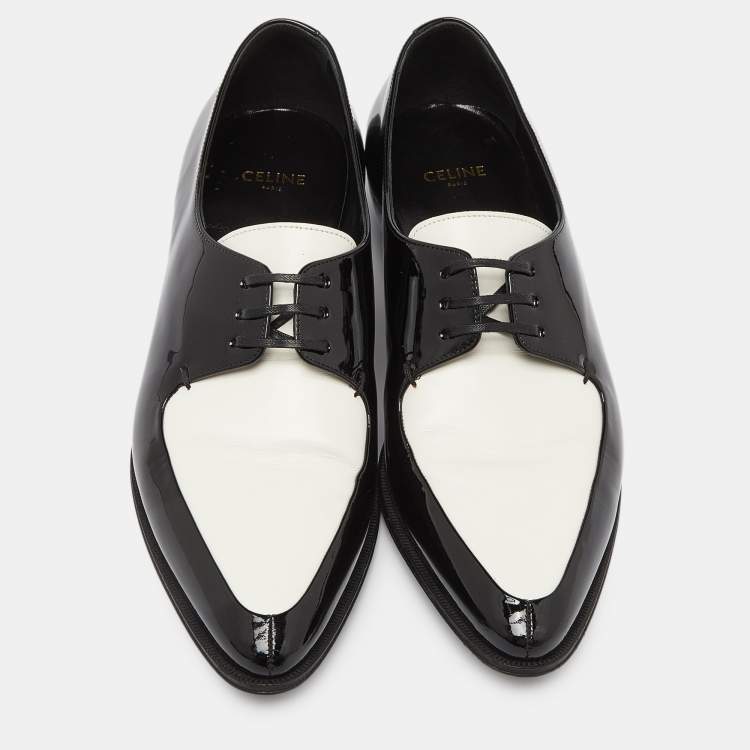 【残りわずか】CELINE OXFORD POINTED SHOES 363123602C38NO CELINE JUDE PERFORATED OXFORD IN POLISHED BULL - BLACK | CELINE